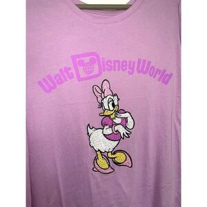 Daisy Duck bling Walt Disney World womens tee in lavender - 1X